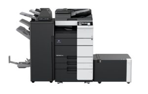 Konica Minolta bizhub 658e A3 / A4 Mono multifunctional photocopier with large capacity trays and booklet finisher