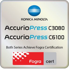 Fogra Achievement cert for the AccurioPress C3080 and C6100