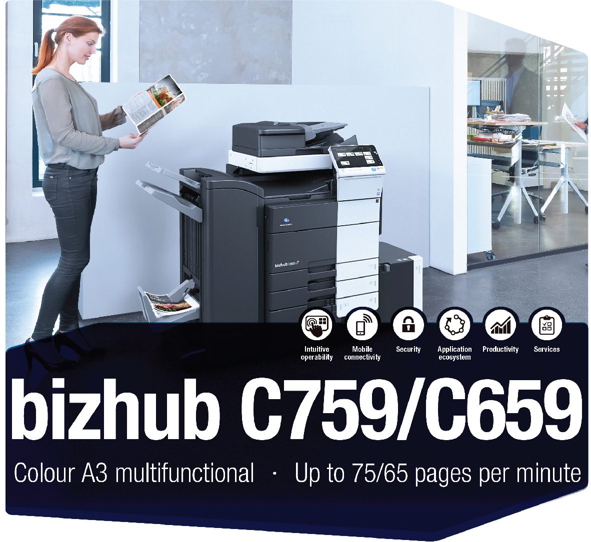 Konica Minolta’s new high-end quality colour A3 bizhub C759/C659 printers
