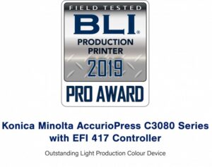 BLI Production Print Pro Award 2019 for AccurioPress C3080