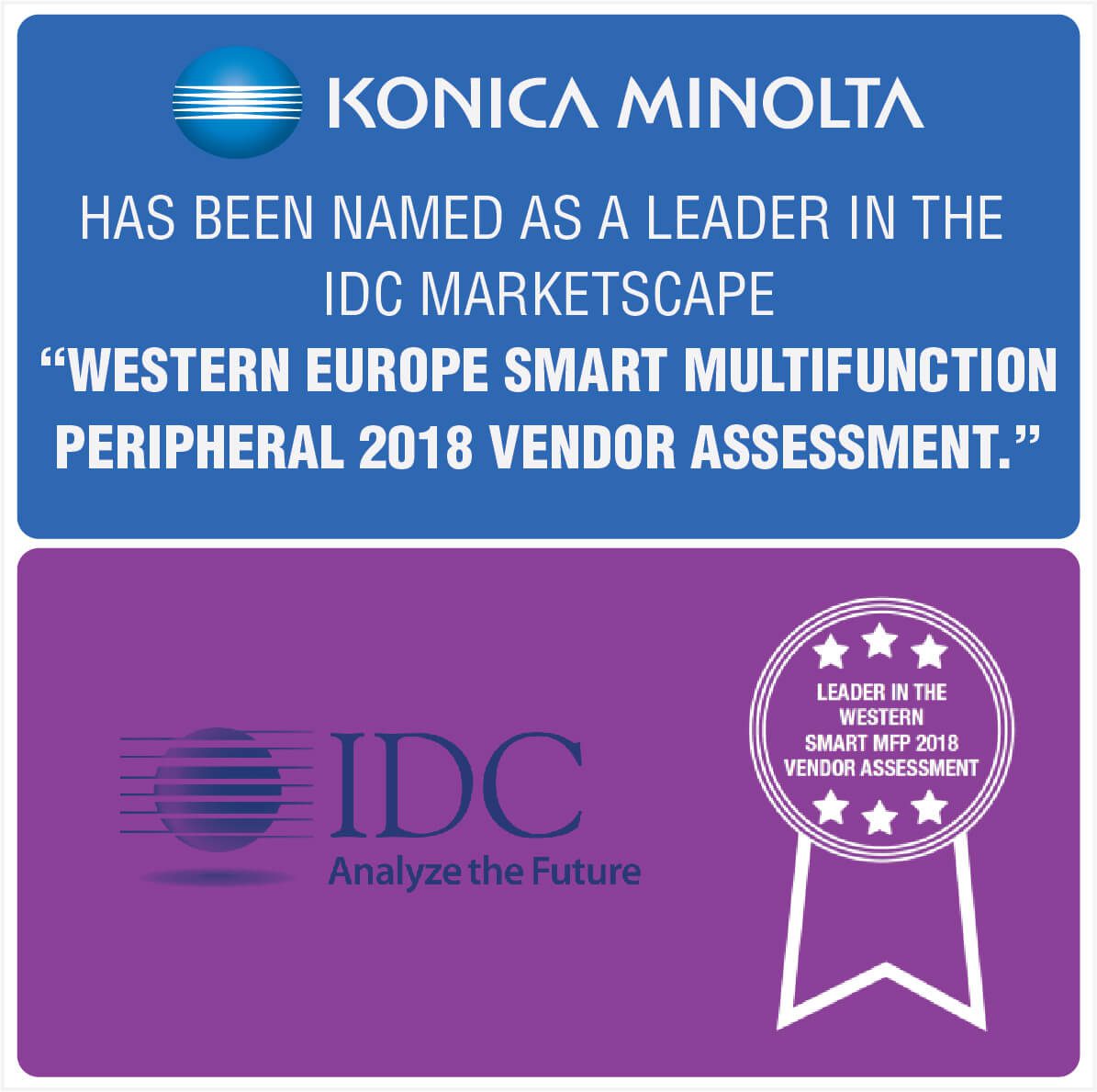 IDC MarketScape names Konica Minolta as a Leader in Smart MFP