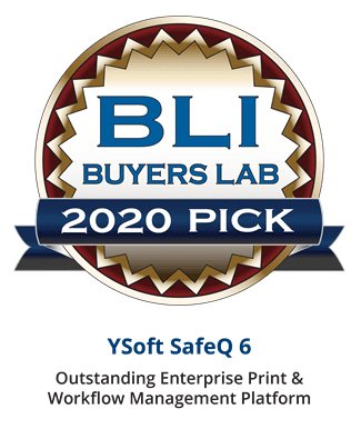 YSoft SafeQ 6, A BLI Pick Award Winner!